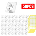 Self Adhesive Cable Hooks – Clear Wall Clips for String Lights