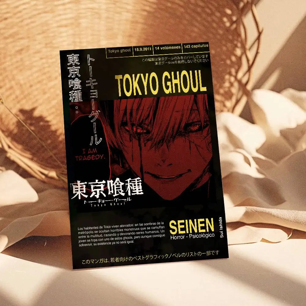 Tokyo Ghoul Anime Poster – Self-Adhesive Waterproof Wall Sticker
