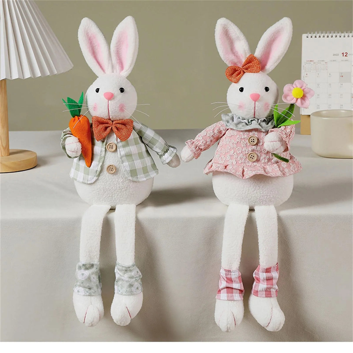 Easter Bunny Plush Figurine – Spring Home & Garden Décor
