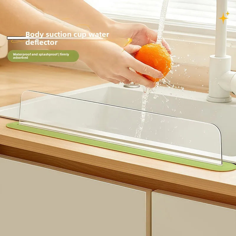 Silicone Sink Splash Guard Suction Cup Water Baffle Drain Filter