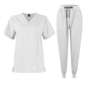 Women's V-Neck Stretch Scrub Set – Nursing Uniform Top & Pants