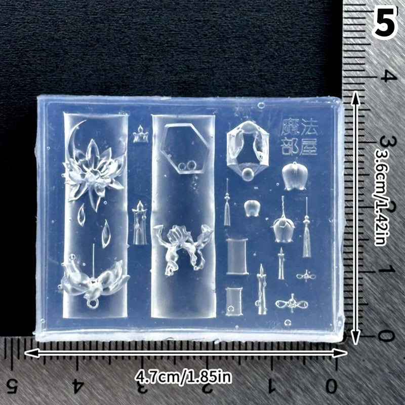 3D Silicone Nail Art Carving Mold – Monstera Leaf & Bird