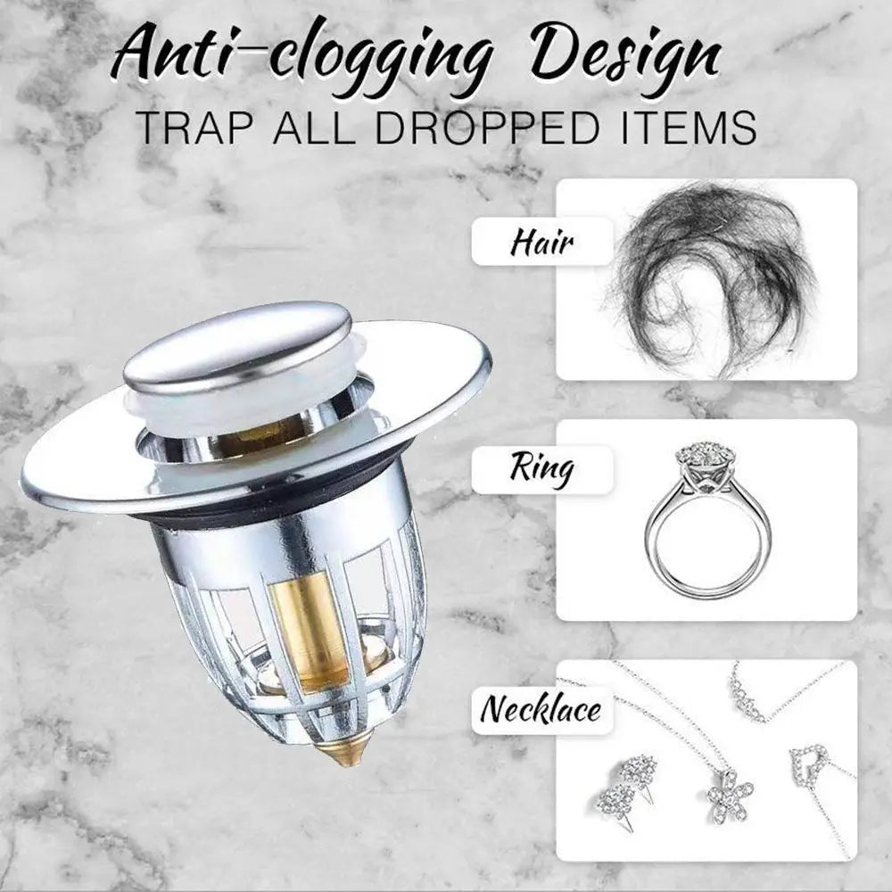 Bounce Sink Drain Filter with Anti-Clog Basket | Easy Install