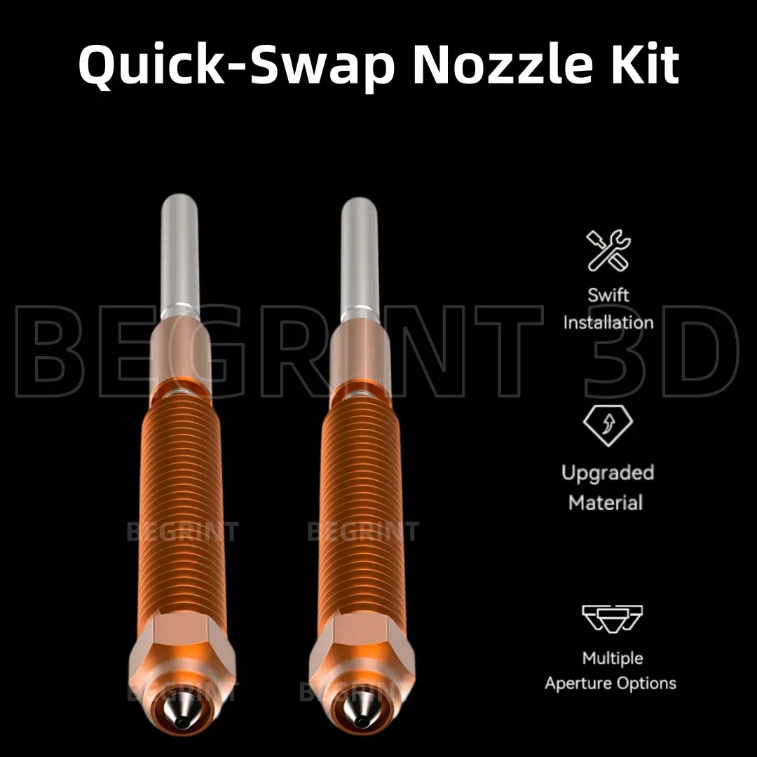 BEGRINT Hardened Steel Quick-Swap Nozzle Kit – Creality K2 Plus