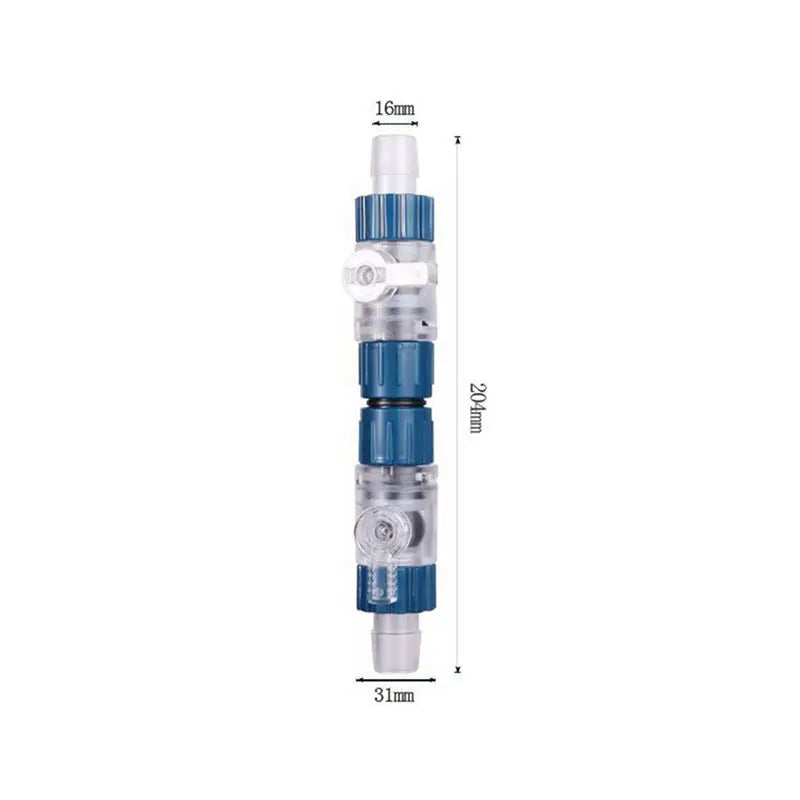 2-Pack 16mm Aquarium Filter Double Tap Quick Release Connector