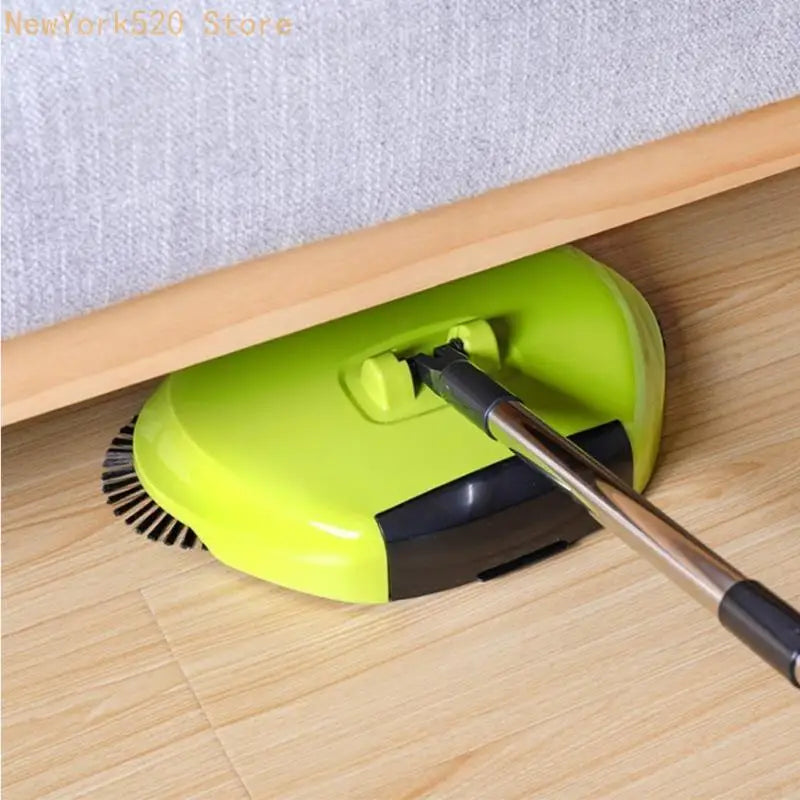 Manual Push Floor Sweeper – Non-Electric Rotating Broom & Dustpan