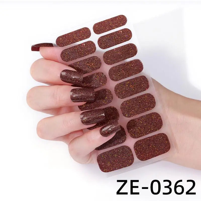 Glitter Self-Adhesive Nail Polish Strips – DIY Nail Wraps