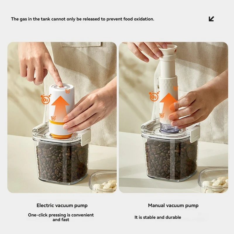 Electric Vacuum Seal Container for Coffee, Rice & Cereal Storage