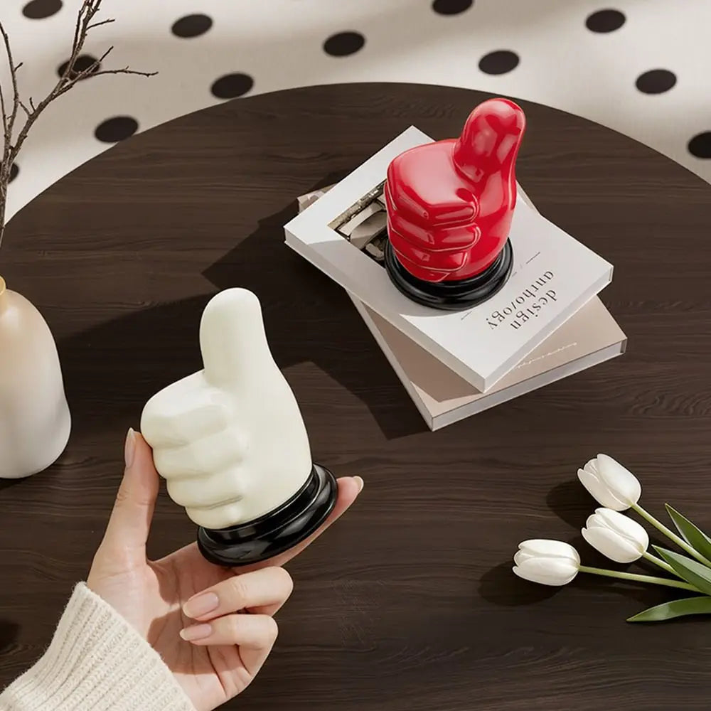 Thumb Shape Toothpick & Cotton Swab ABS Storage Box