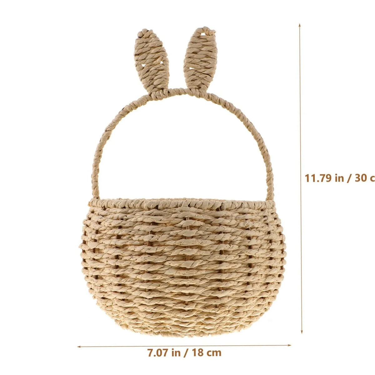 Woven Easter Basket with Handle – Foldable Vine Weave Decor