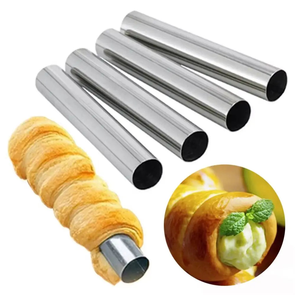 Stainless Steel Cream Horn Molds – Reusable Cannoli Tubes