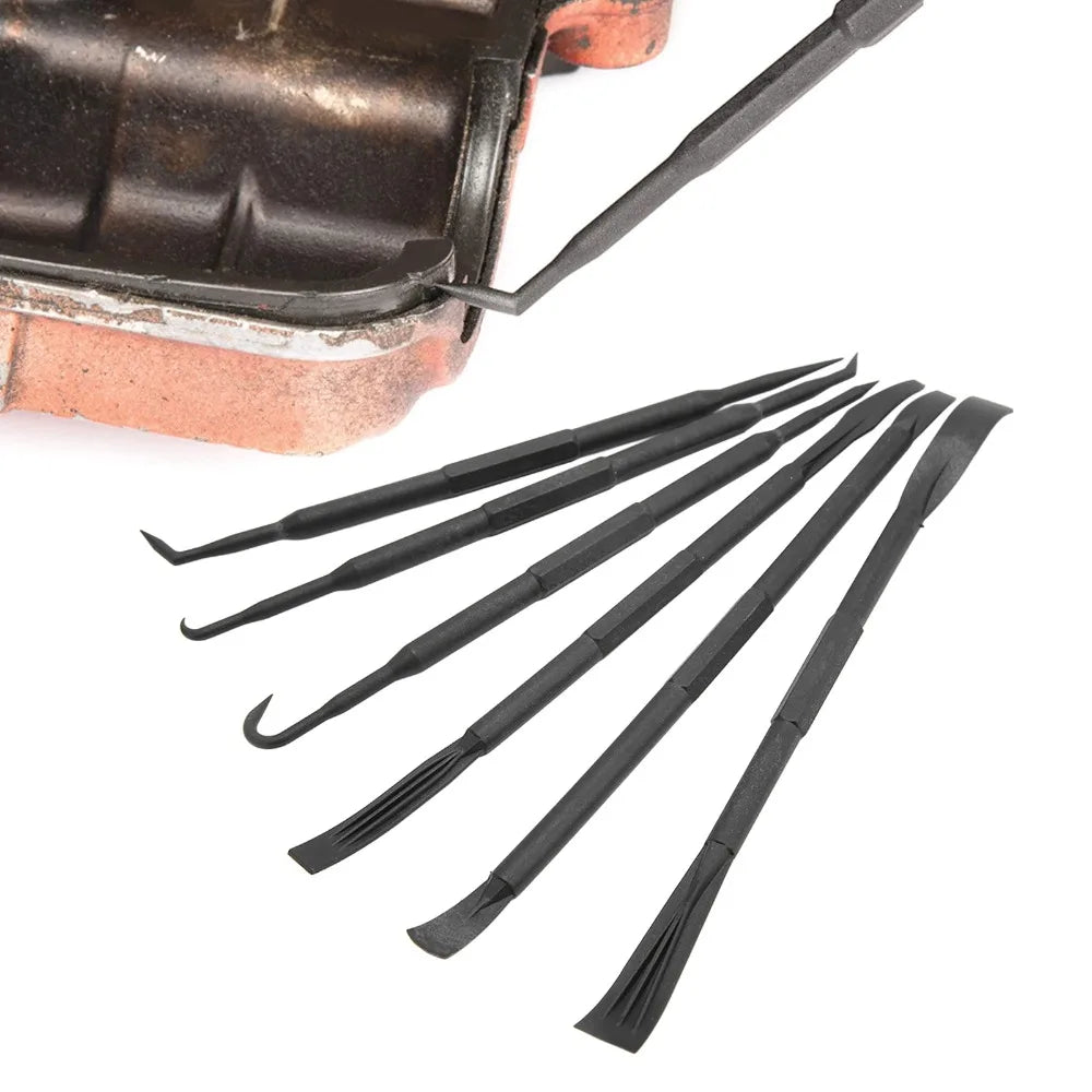 6-Pc ABS Plastic Pry Bar & Hook Set – Double Ended Repair Kit