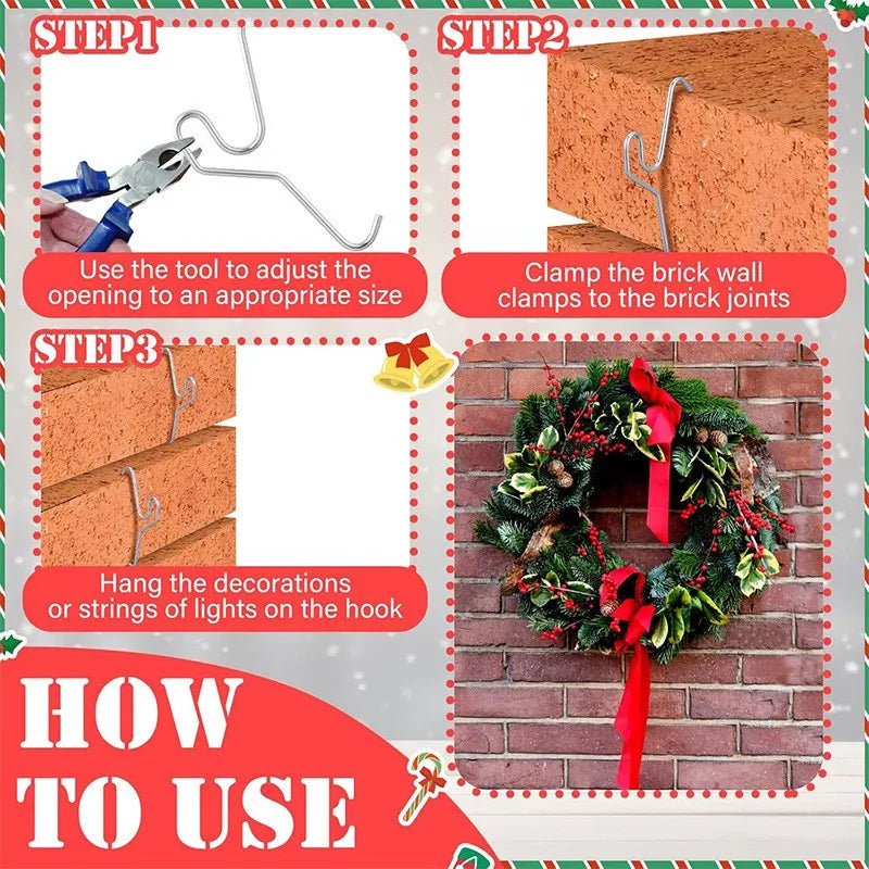 48-Pack Stainless Steel Brick Wall Hooks – Multipurpose Hangers