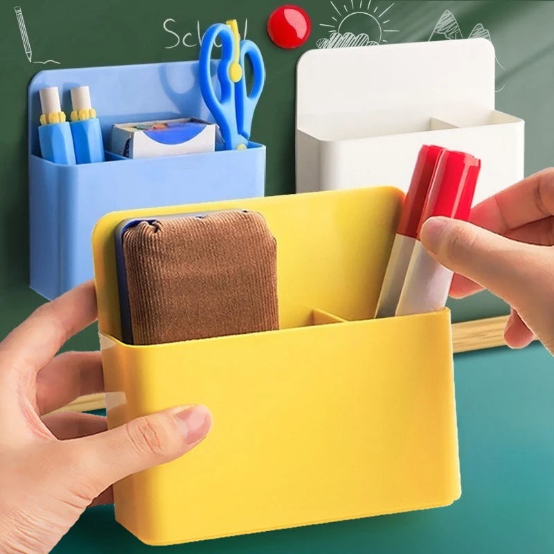 Magnetic Fridge Storage Box – Transparent Organizer & Pen Holder