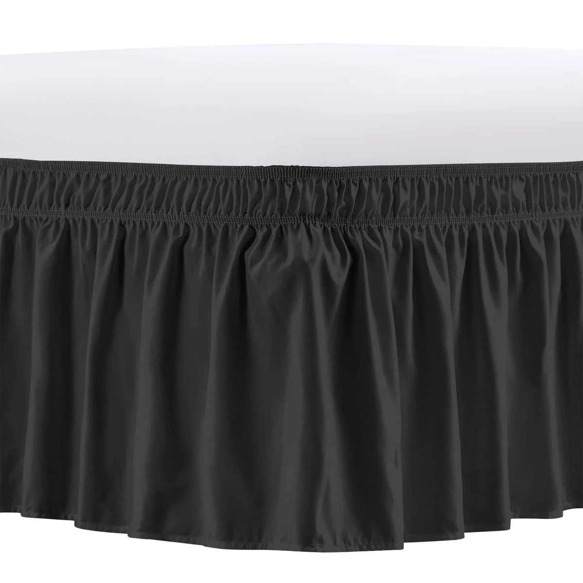 Elastic Wrap Around Bed Skirt – Wrinkle Resistant Dust Ruffle