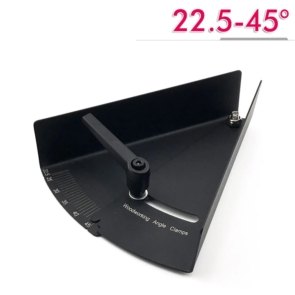 Adjustable Angle Clamp – Aluminum Woodworking Protractor 22.5–180°