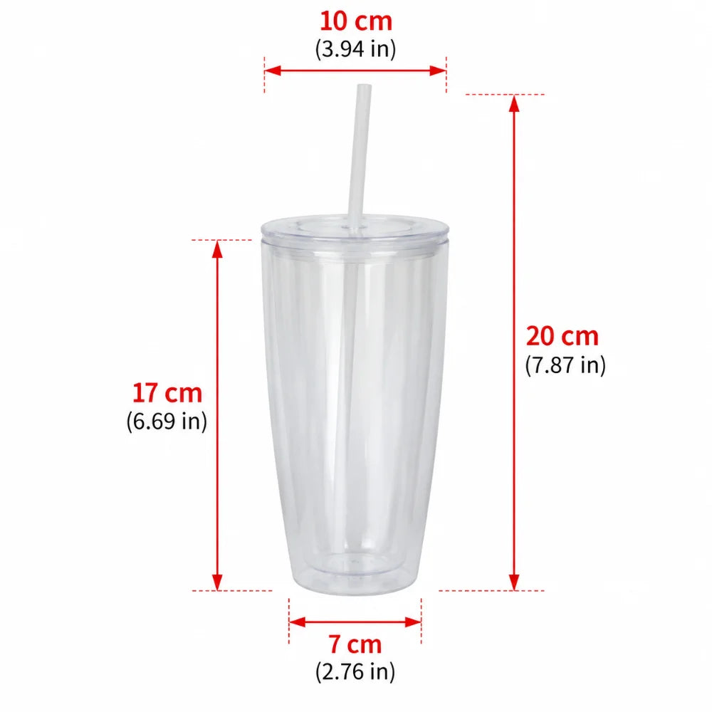 24oz DIY Snow Globe Tumbler – Clear BPA-Free Glitter Cup