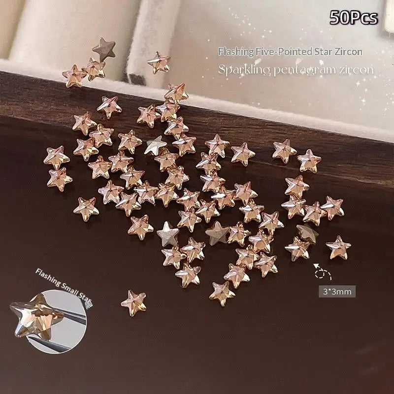 12-Grid Star Sequin 3D Nail Art Charms – DIY Manicure Set