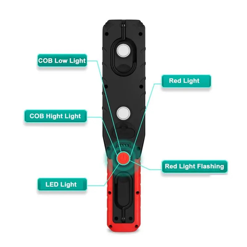 VIBE USB Rechargeable COB LED Work Light Magnetic Camping Lantern