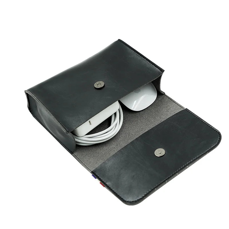 VIBE Magnetic PU Leather MacBook Accessories Storage Pouch
