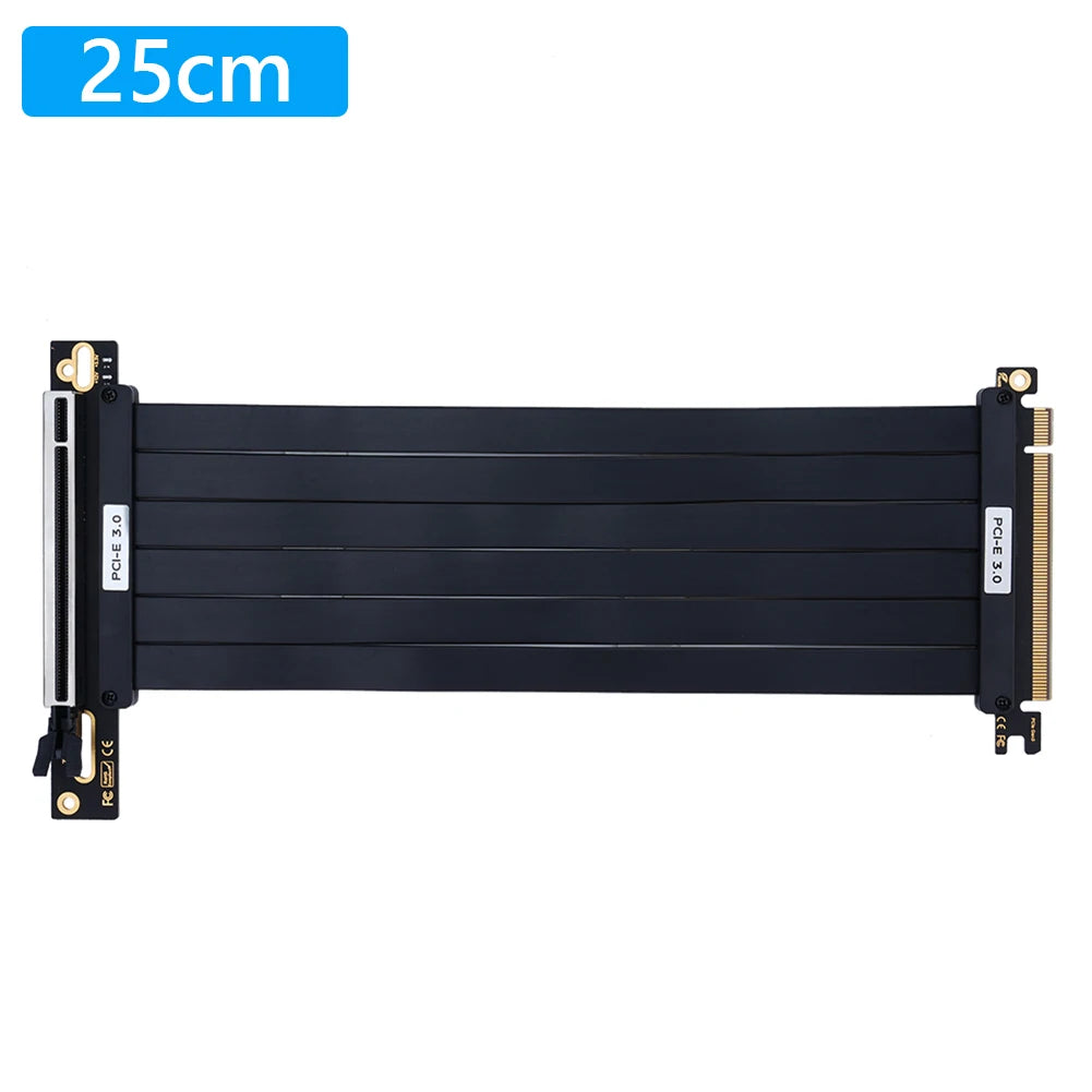 PCI-E 3.0 EMI Shielded GPU Riser Cable 90° Adapter 20–35cm