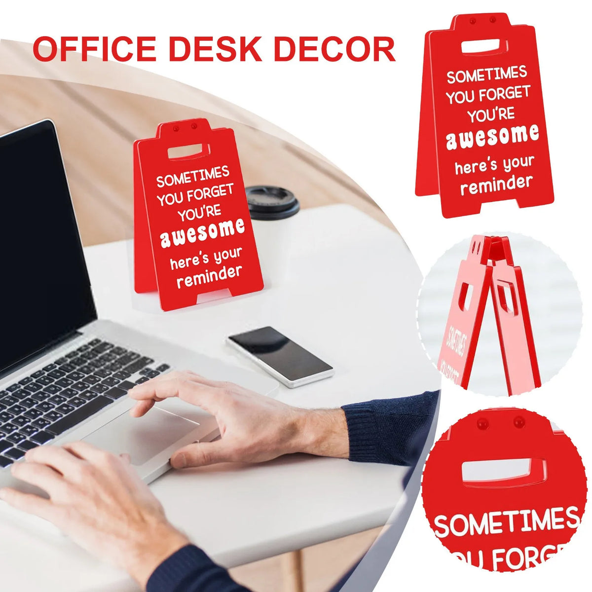 Motivational Desk Sign – Inspirational Affirmation Office Decor