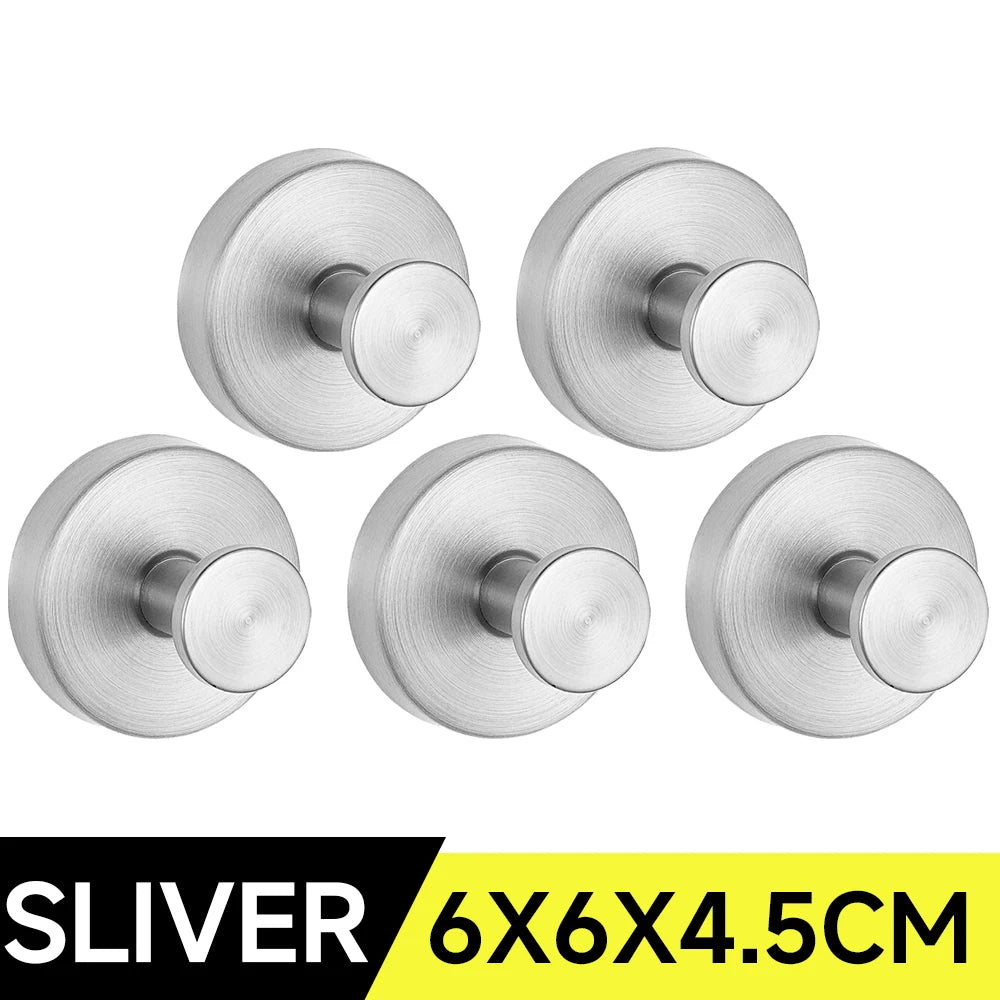 No-Drill Suction Cup Hooks Stainless Steel – Bathroom & Kitchen