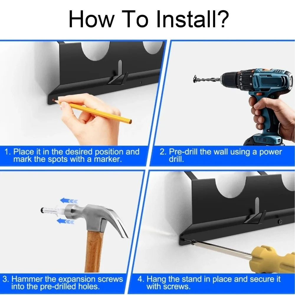 Wall Mount Angle Grinder Holder – Heavy-Duty Tool Storage Rack