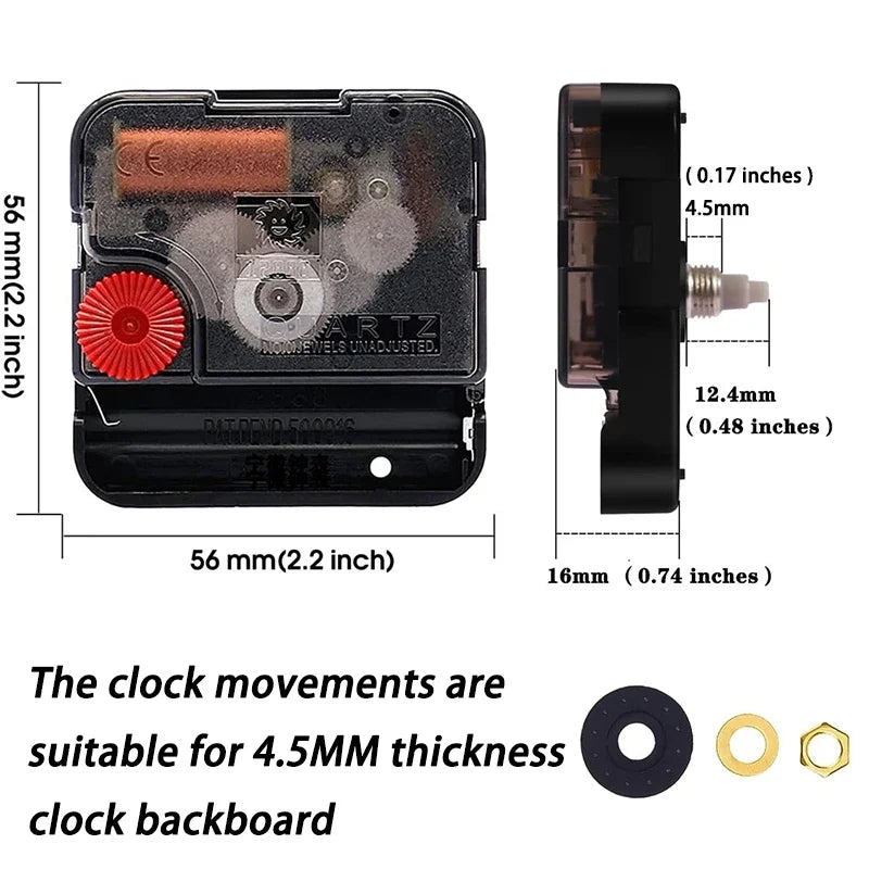Young Town 12888 Silent Sweep Quartz Clock Movement DIY Kit