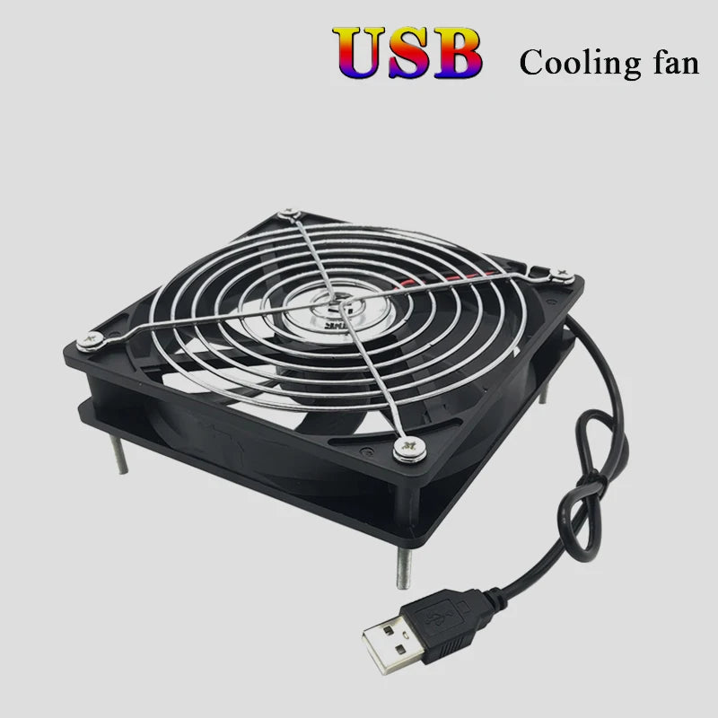 USB 12V Cooling Case Fan 120mm & 80mm – DVR Router TV Box