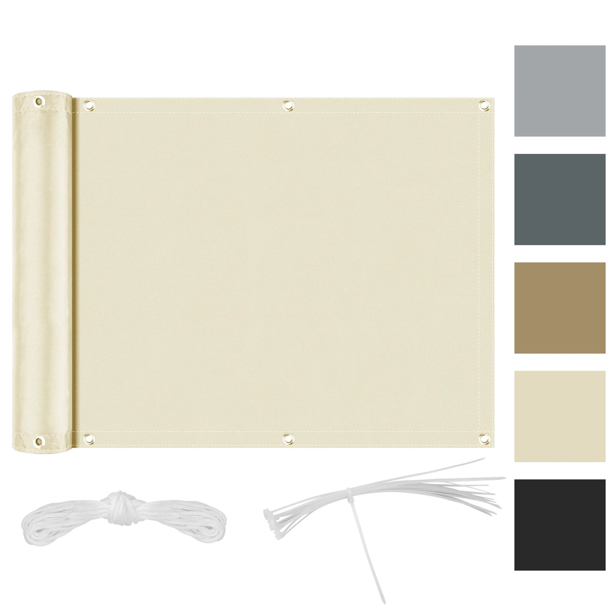 Waterproof UV-Resistant Balcony Privacy Screen – Oxford Cloth