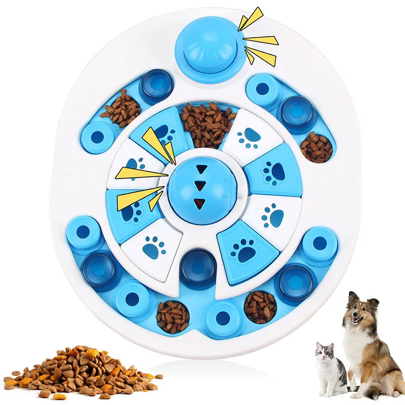 Interactive Slow Feeder Dog Puzzle Bowl – IQ Training Toy