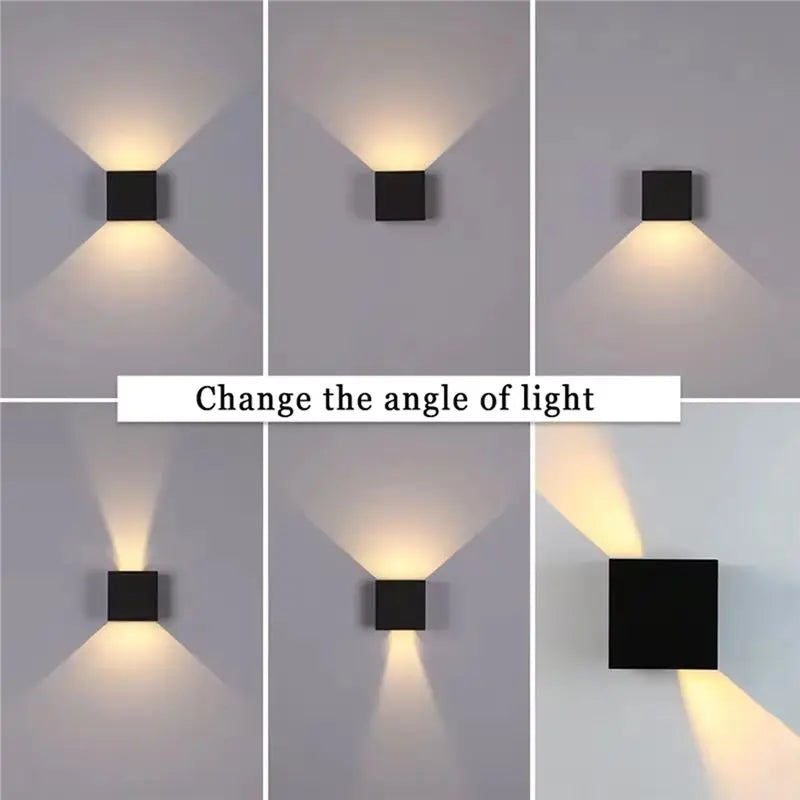 10W LED Wall Lamp Up Down Adjustable Indoor Outdoor 2-Pack
