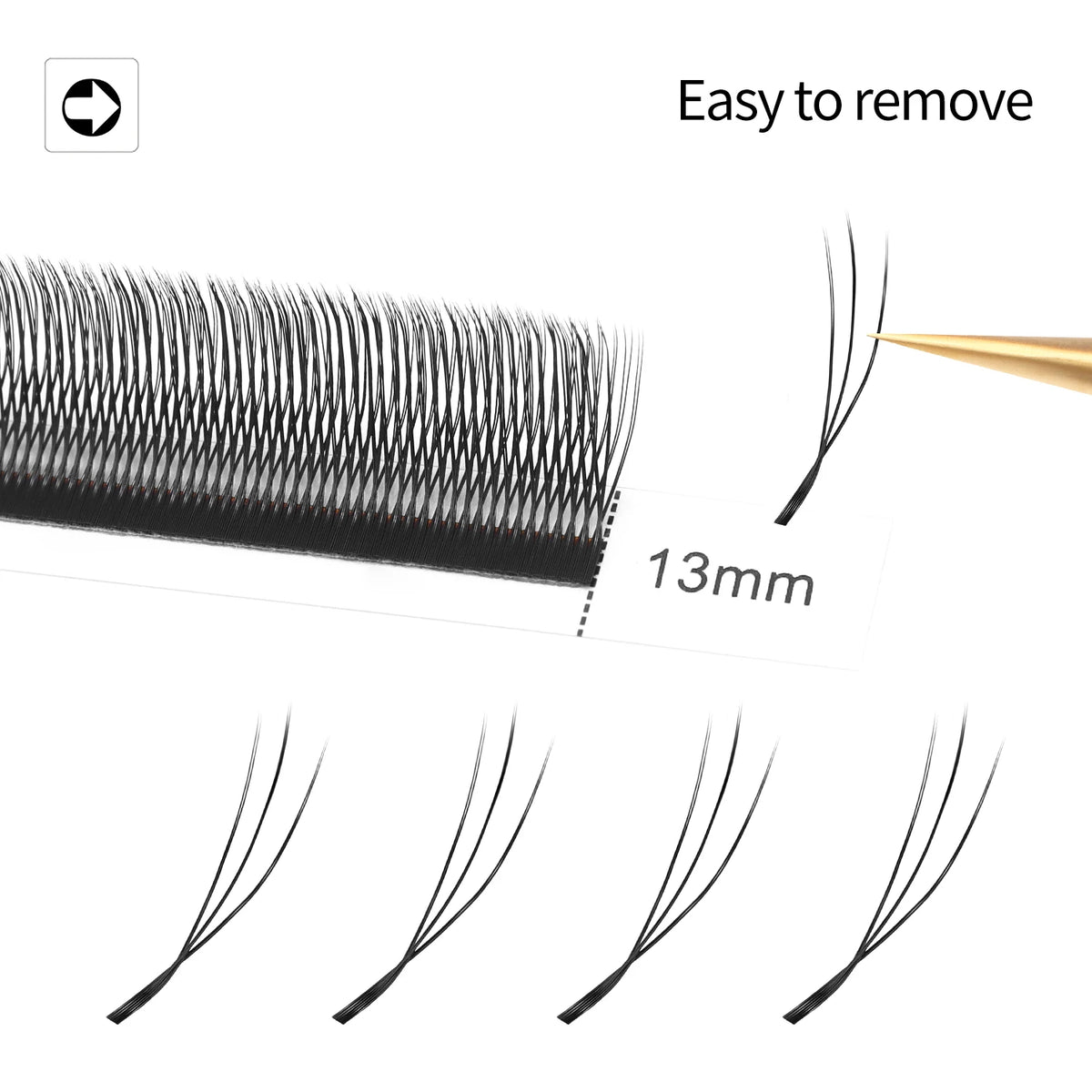 XIUSUZAKI U-Shaped Mink 3D 4D 5D Premade Volume Lash Extensions
