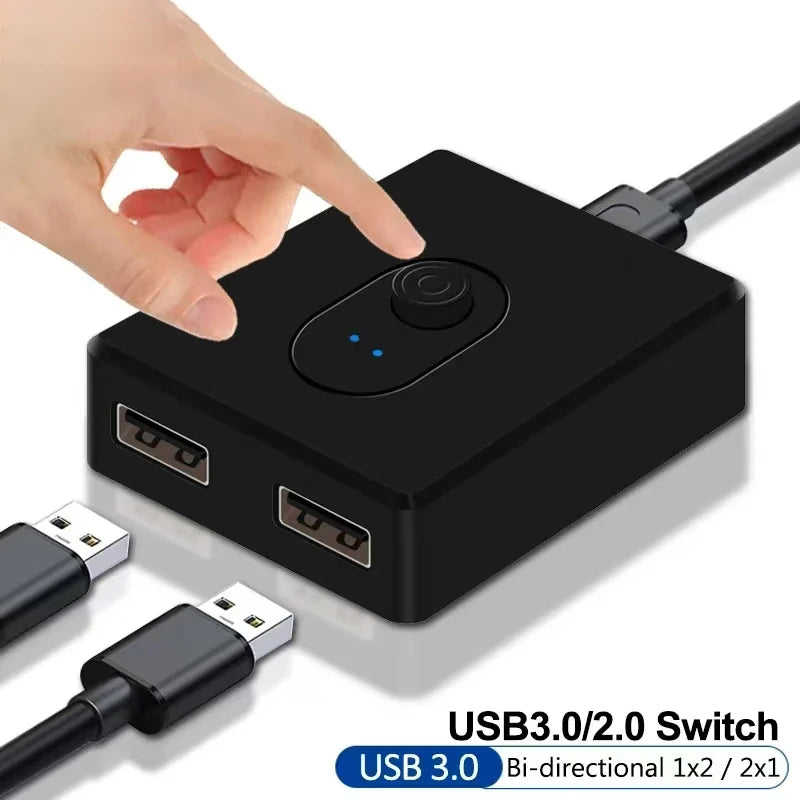 USB 2.0/3.0 Bidirectional Switch Hub – Share PC Devices Easily
