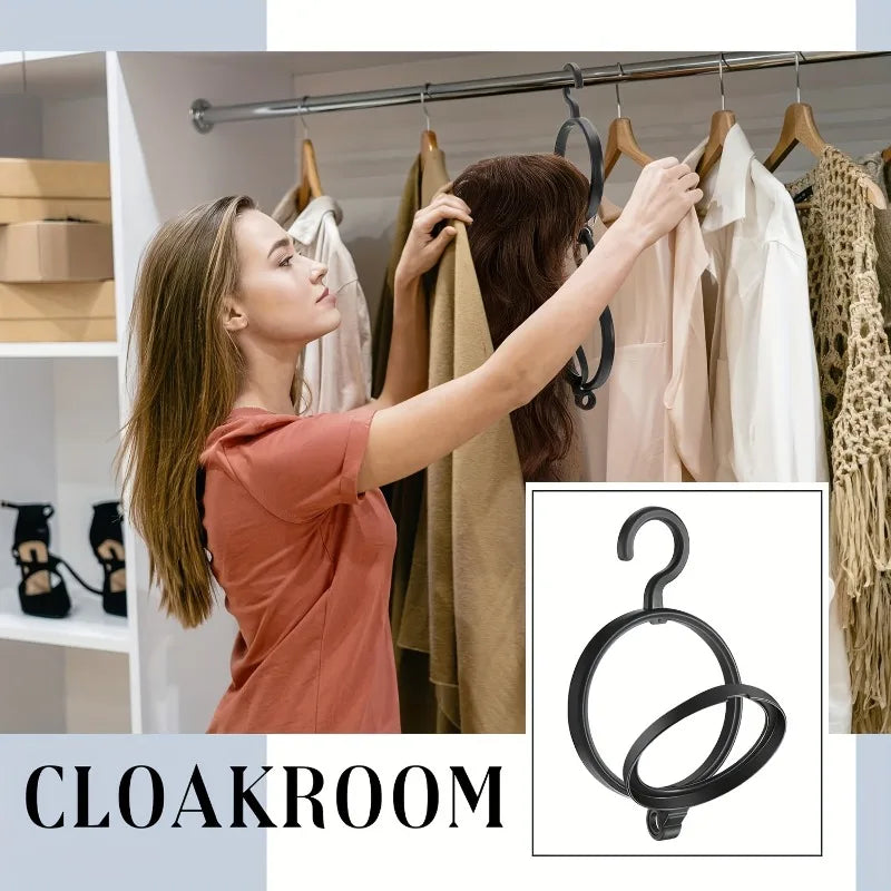 Foldable Hanging Wig Stand – Portable Travel Wig & Hat Holder
