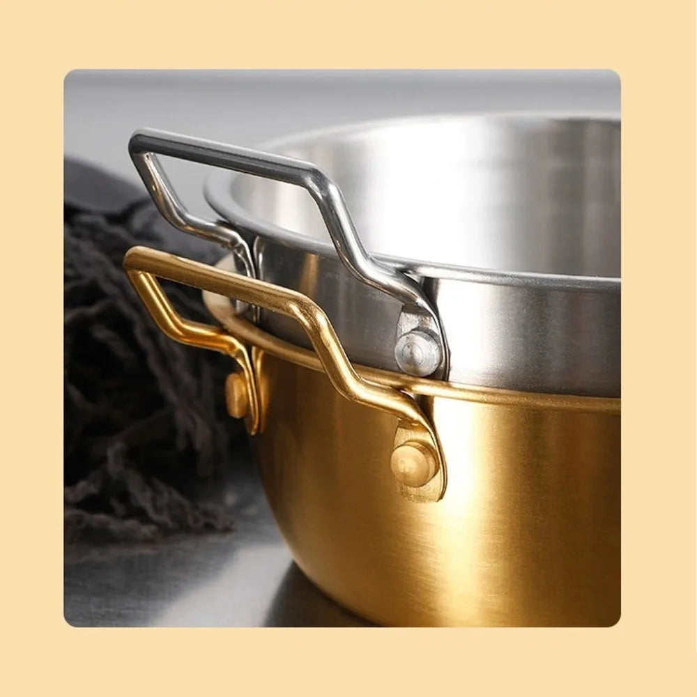 VIBE 304 Stainless Steel Snack Bowl with Handles | Mirror Polish