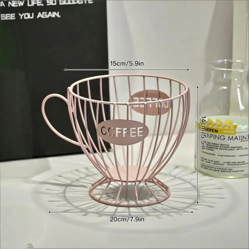 Metal Coffee Cup Pod Organizer – Large Capacity Holder