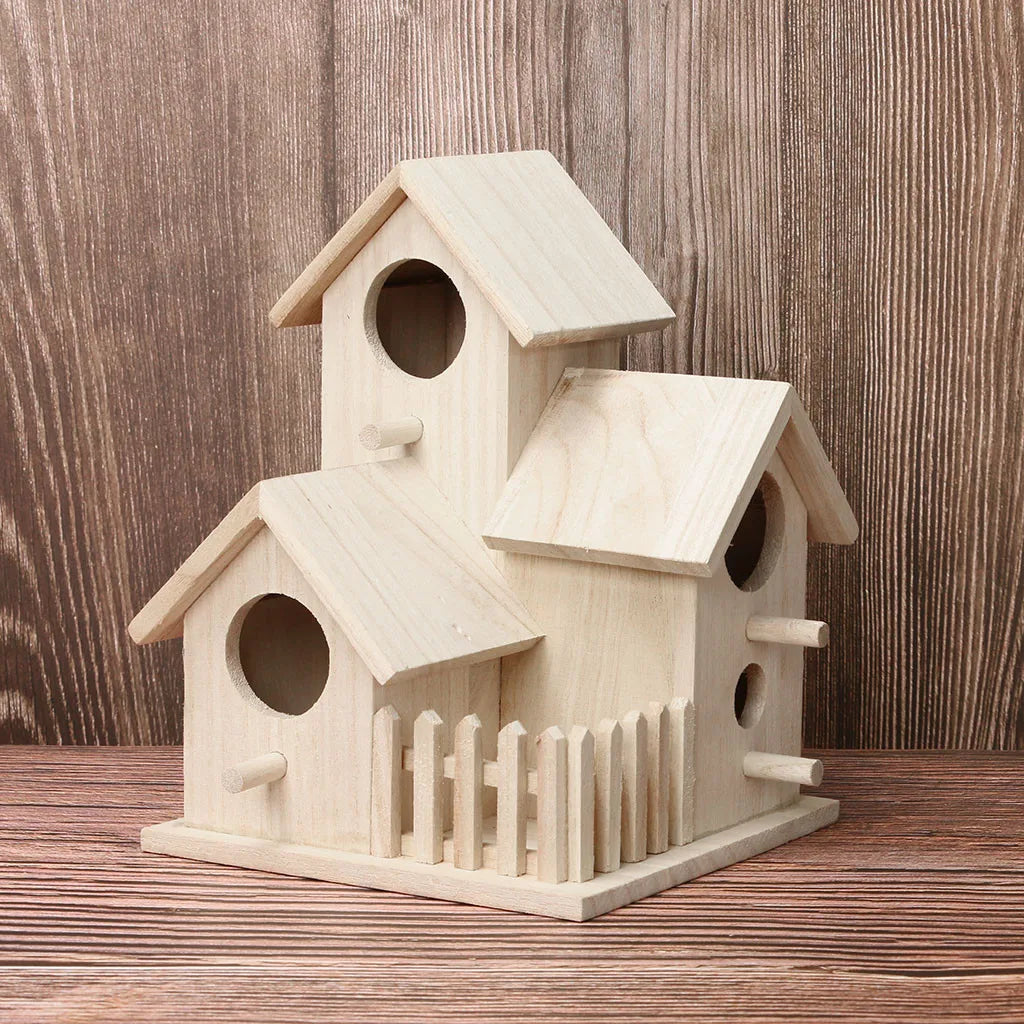 Wooden Hanging Birdhouse – Outdoor Garden Bird Nest Box