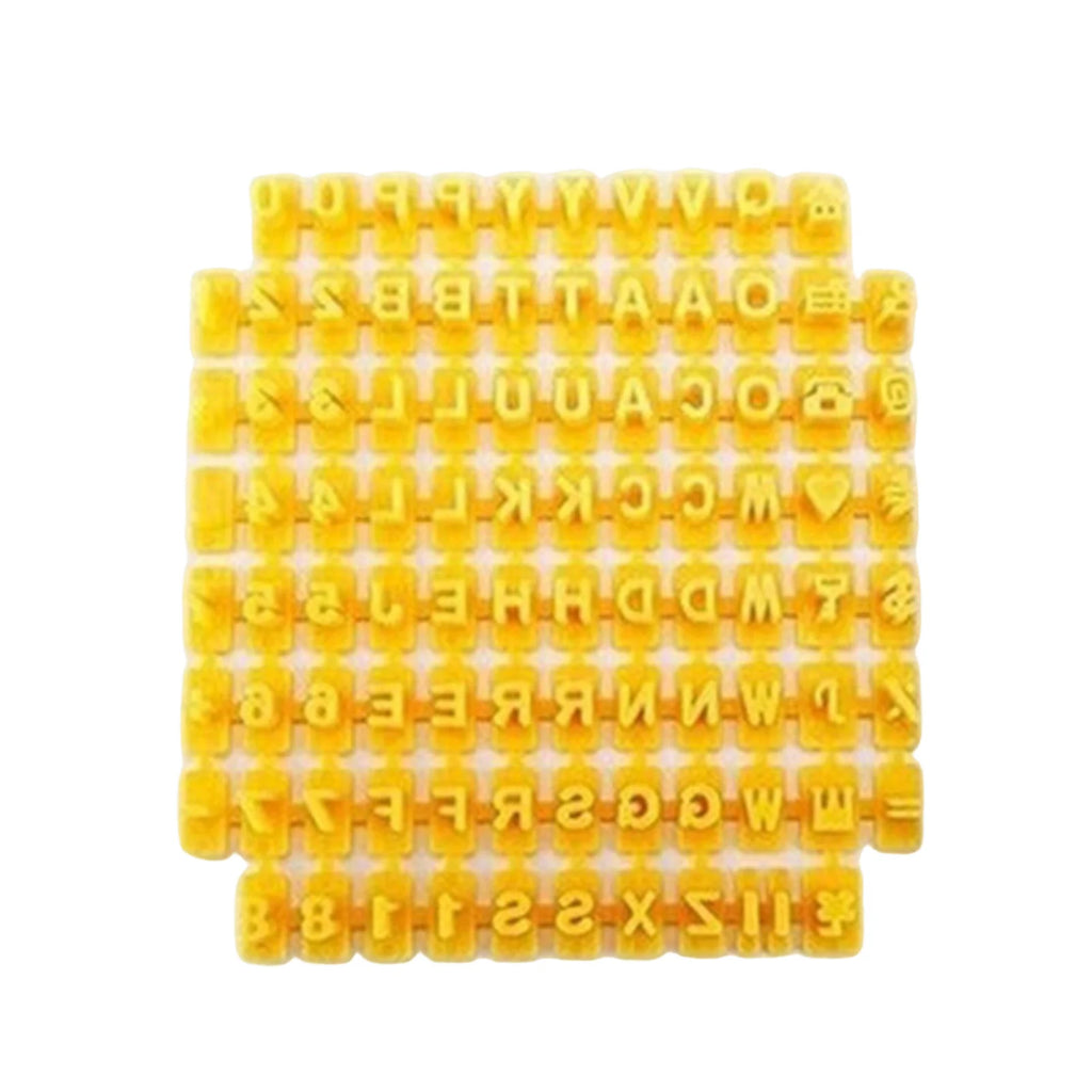 Alphabet Fondant Stamp Set – Food-Grade Letter & Number Mold
