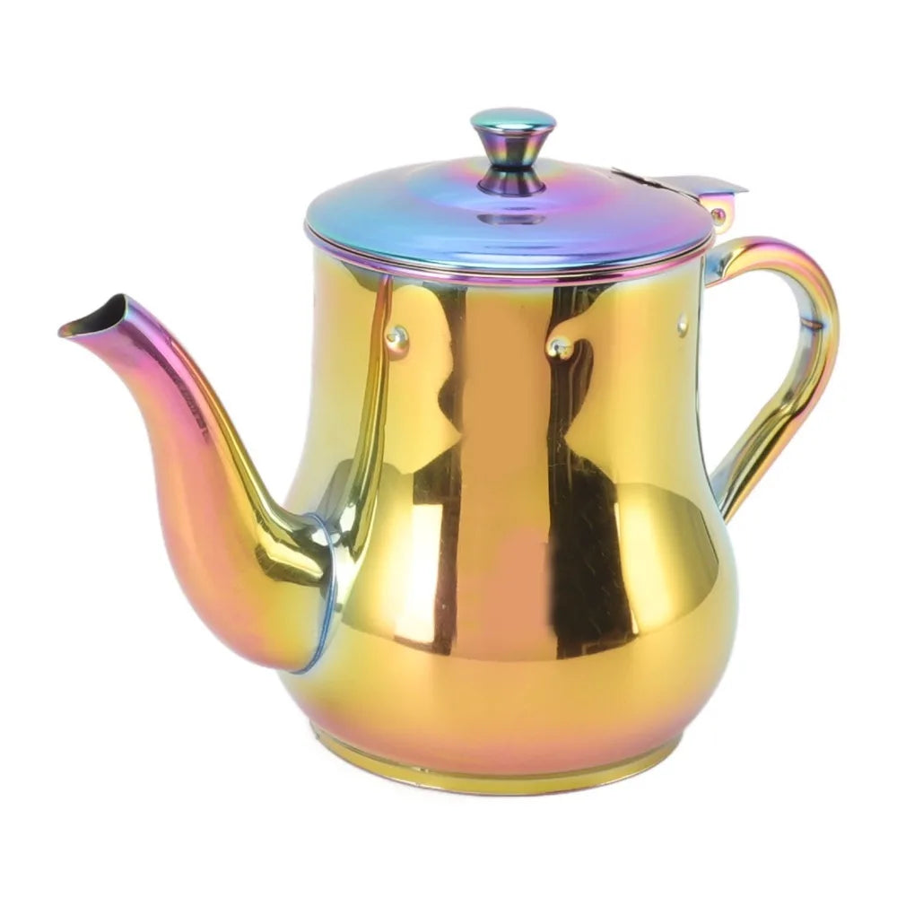 500ml Stainless Steel Tea Kettle with Mesh Filter – Gold