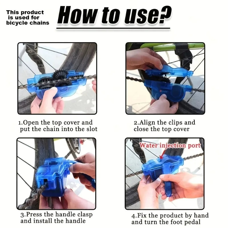 Portable Bike Chain Cleaner – Mountain & Road Bike Tool