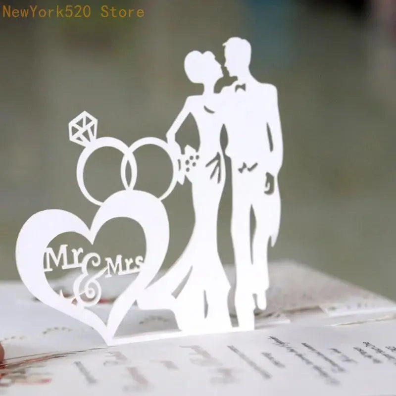 Bride & Groom Ring Metal Cutting Die Stencil – Wedding Crafts