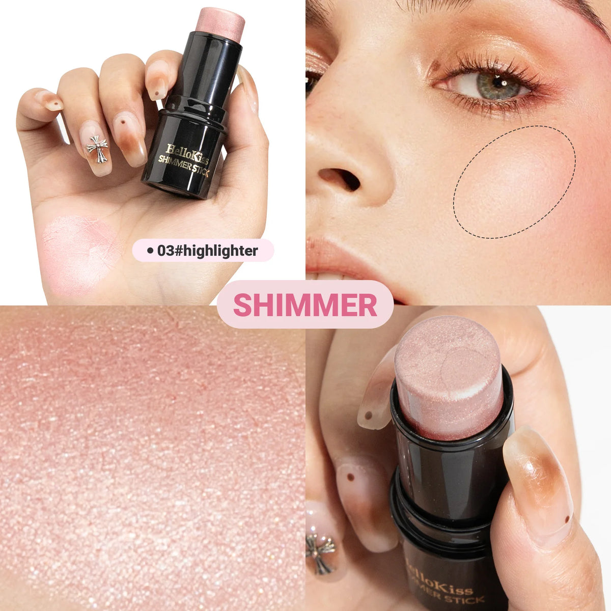 OREADEX 15-Color Shimmer Bronzer Highlighter Contour Stick