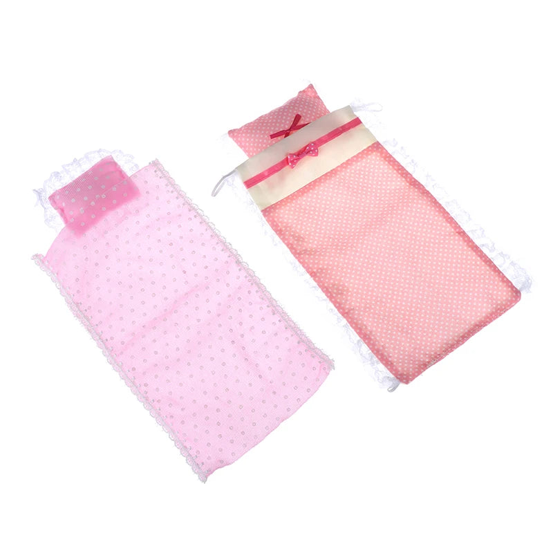 1/12 Dollhouse Single Mattress with Pillow – Miniature Bedding Set
