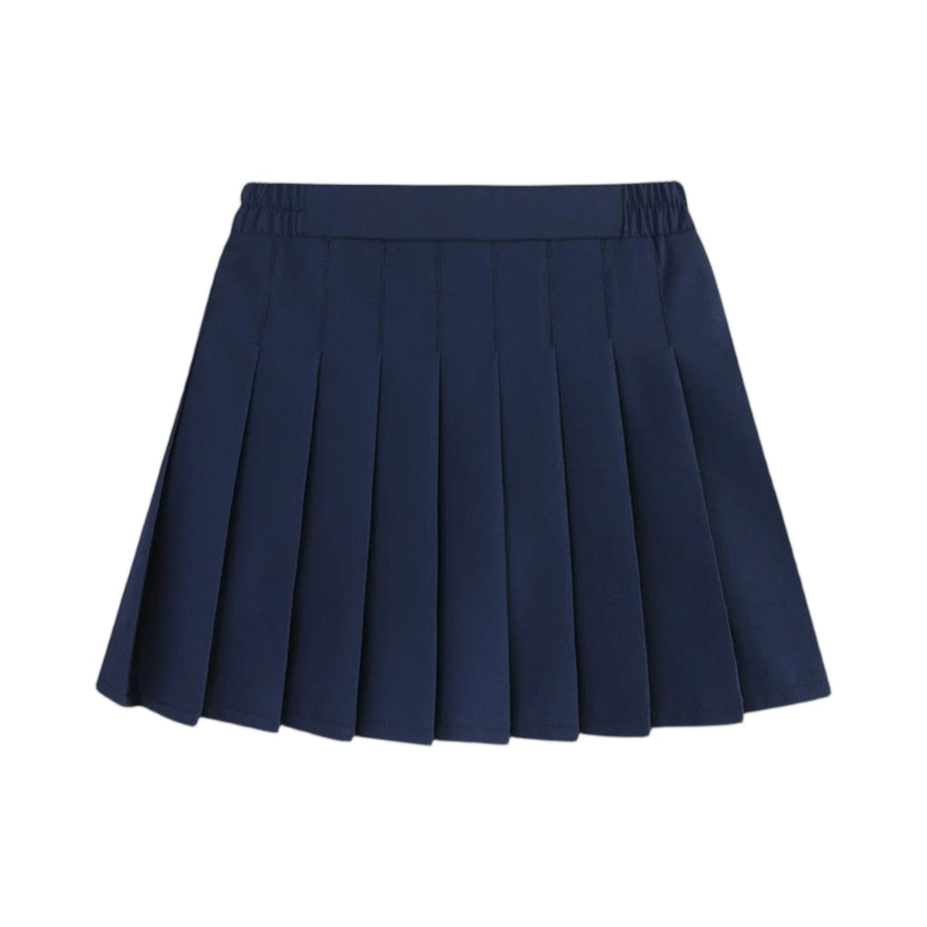 Girls A-Line Pleated Skirt with Shorts – School Uniform Mini