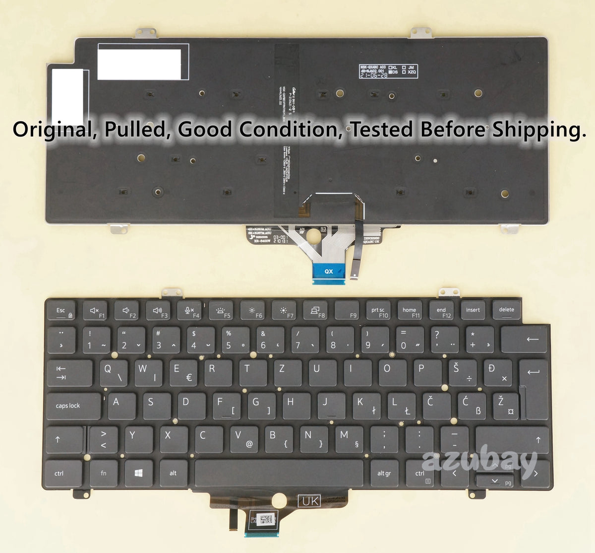 AZUBAY Backlit Keyboard Dell Latitude 5420 7420 7520 FR DE IT CH HR