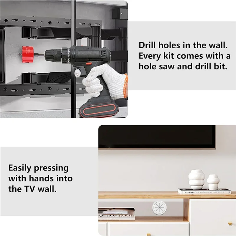 8-Pack TV Wall Wire Concealer Kit – 60mm Cable Management