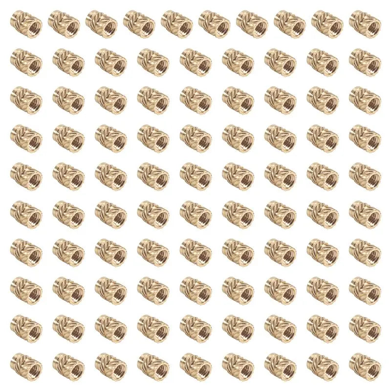 100Pcs M3 Brass Heat Set Threaded Insert Nuts for 3D Printing