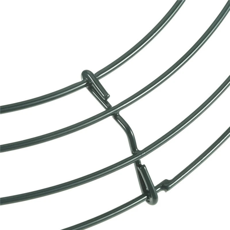14-Inch Green Metal Wire Wreath Frame for DIY Décor – 2 Pack